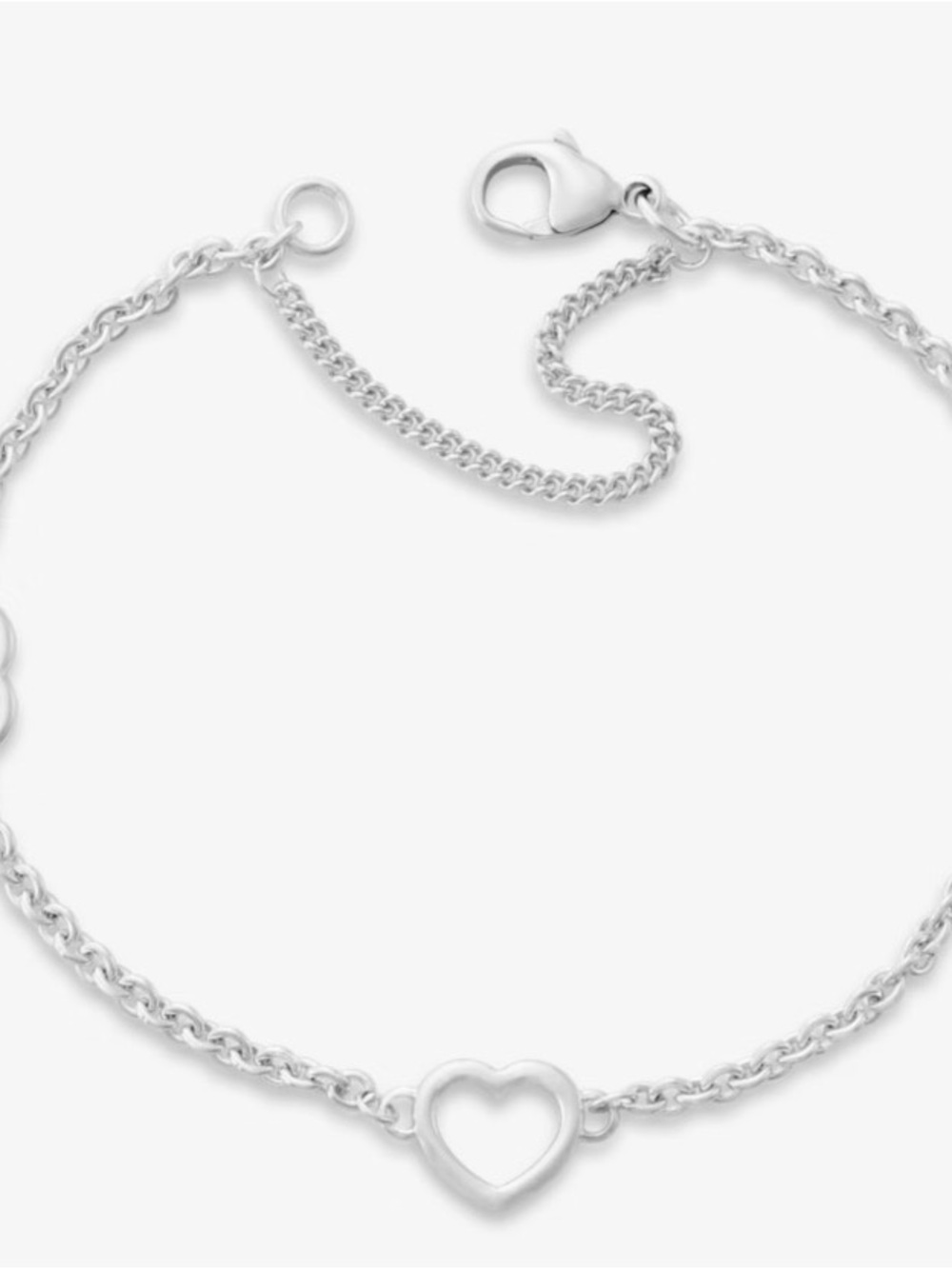 James Avery Open Heart Chain Bracelet - Silver